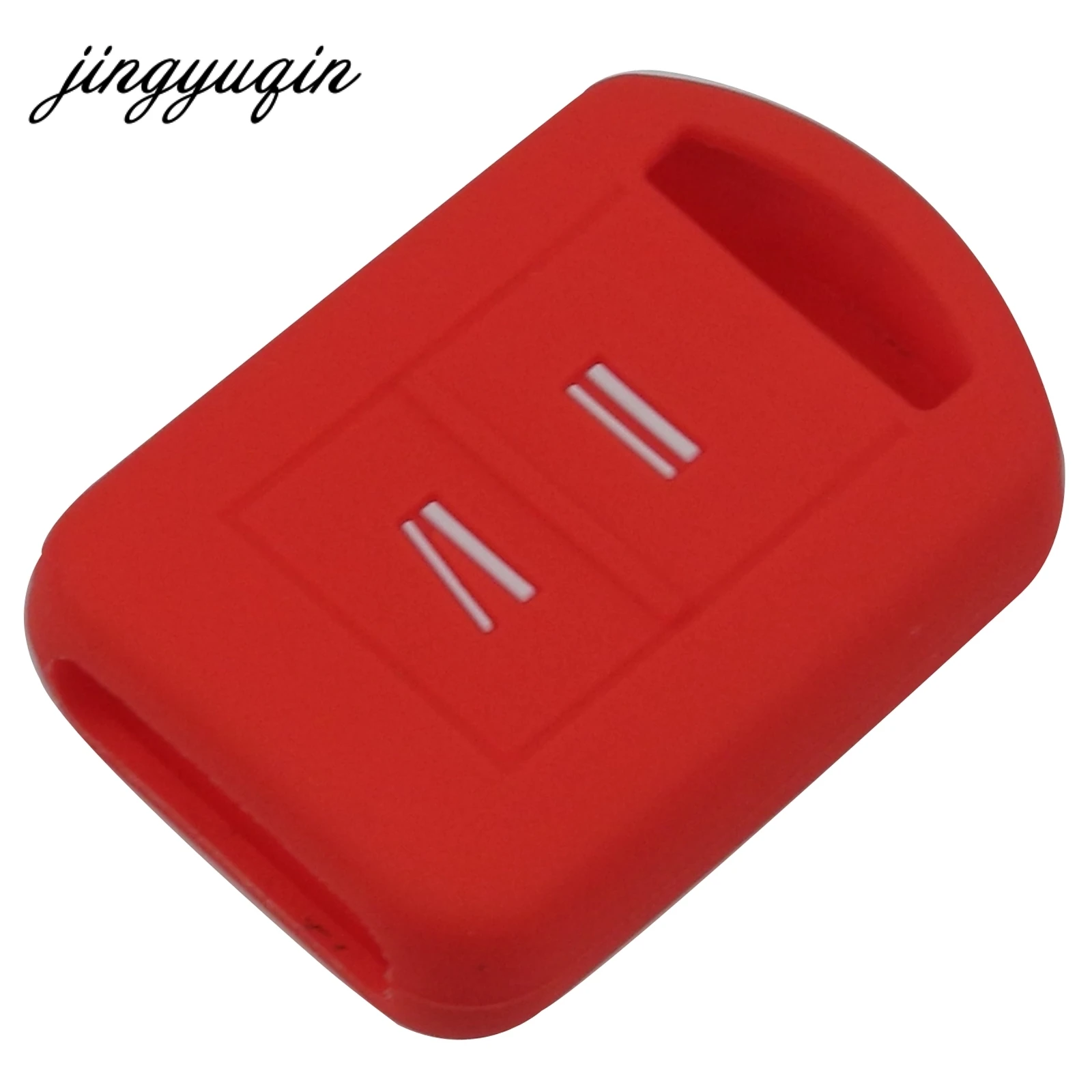 

jingyuqin 30pcs/lot Silicone Car Key Case Fob Cover For Opel Vauxhall Corsa Agila Meriva Combo 2 Button Remote Key Shell Holder