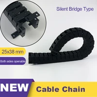 25x38 2538 1m transmission chains plastic towline nylon cable drag chain 25 mm