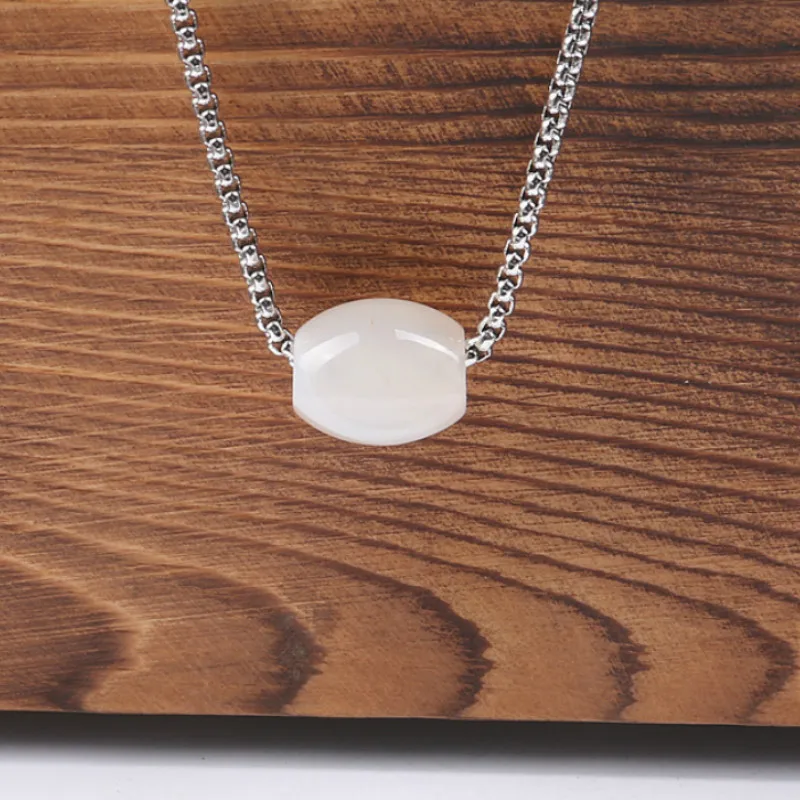 

Natural Stone Crystal Tiger Eye Charms Women Jewelry Finding Bucket Shape Pendant Necklace 2020 Statement Necklace Choker Gothic