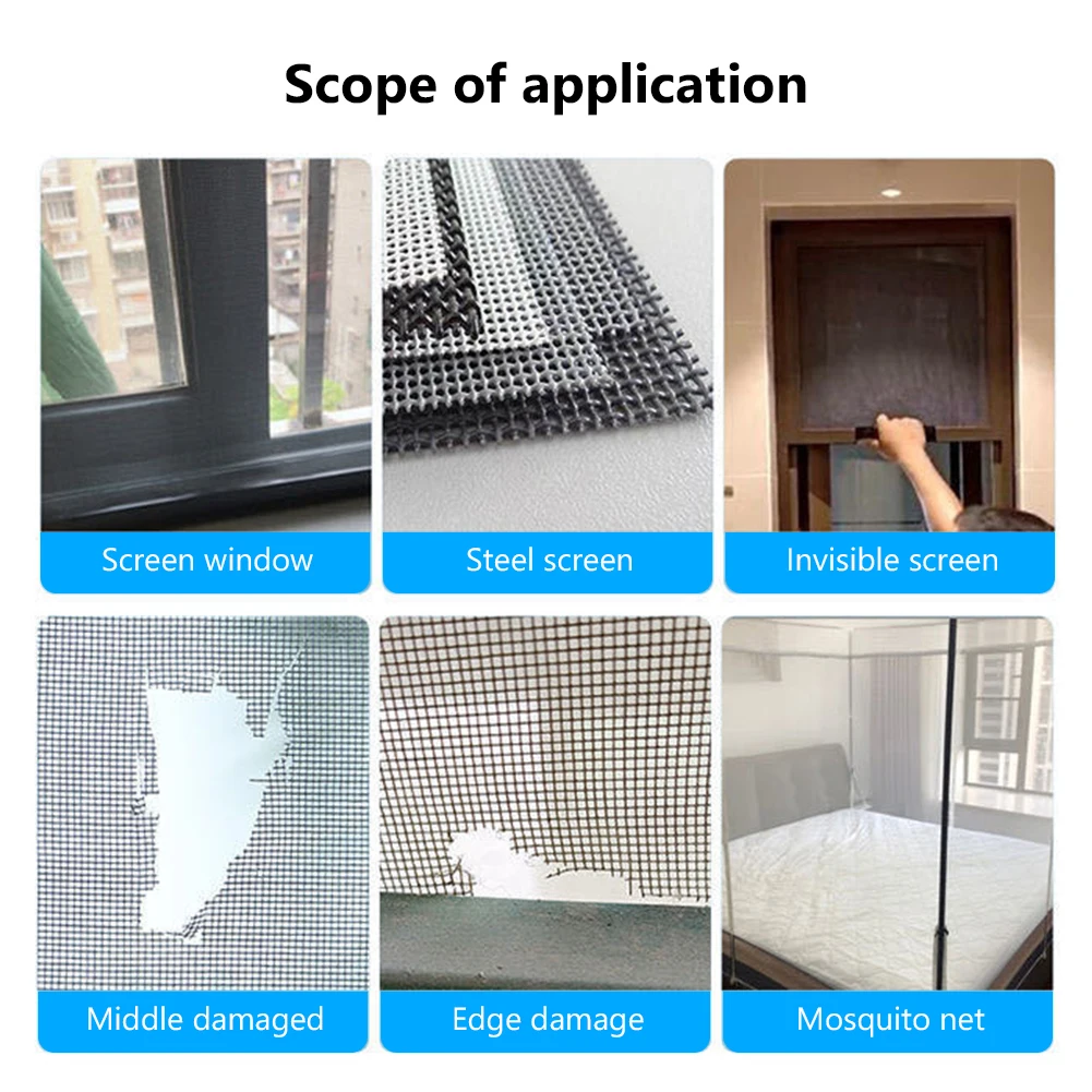 

5/10/15/20pcs Anti-insect Window Screen Repair Patch Stickers Broken Adhesive Door Mosquito Mesh Practical Repair Accessories