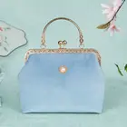 Бархатная жемчужная вечерняя винтажная женская сумка, однотонный кошелек и сумочка, клатч с металлическими ручками, вечерняя сумка