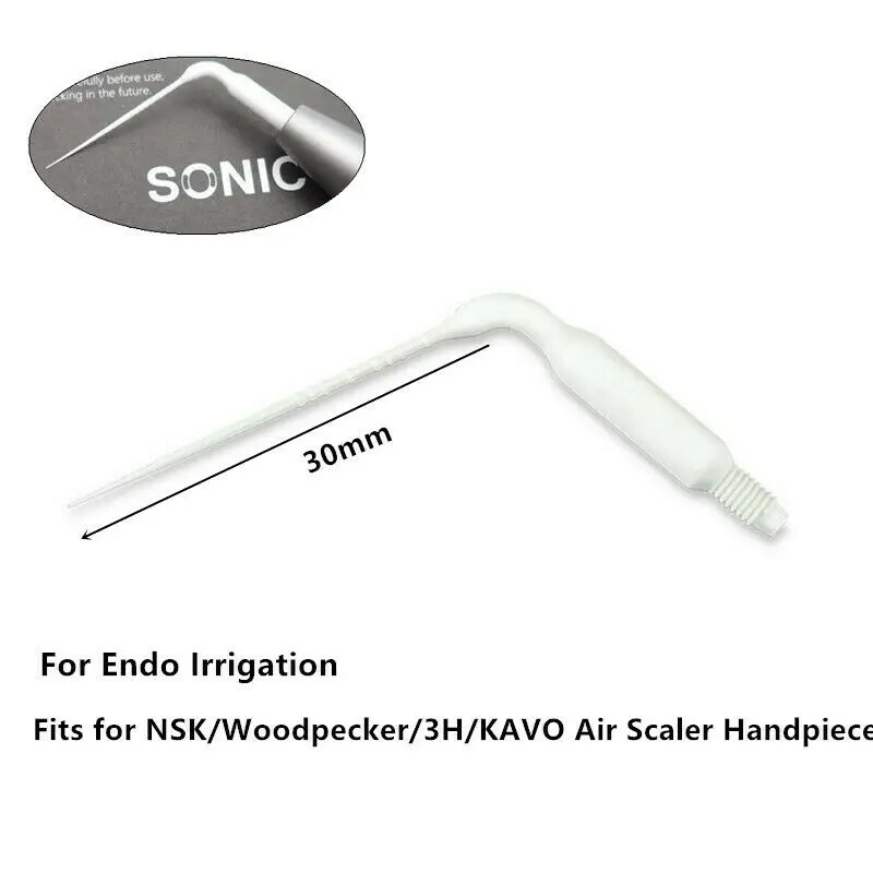 50pcs Dental Plastic Sonic Powered Endo Irrigation Tips For Handpiece Irrigator Tip