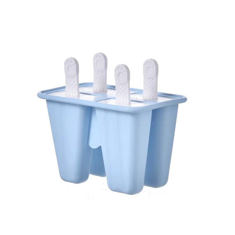 4PCS Силиконовая форма для льда, домашнее креативное мороженое эскимо, летняя форма, сделай сам, Формочки Для Мороженного «фруктовый лед», пищевой полипропилен h2 - Цвет: 4PCS