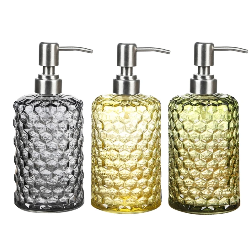 

500ml Large Capacity Empty Bottle Shampoo Shower Gel Push Type Dispenser 875C