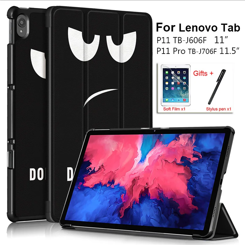

Умный Магнитный чехол для планшета Lenovo YOGA Tab P11 TB-J606F подставка чехол из ПУ кожи чехол для планшета Lenovo Tab P11 Pro 11,5 ''с Подарочная пленка
