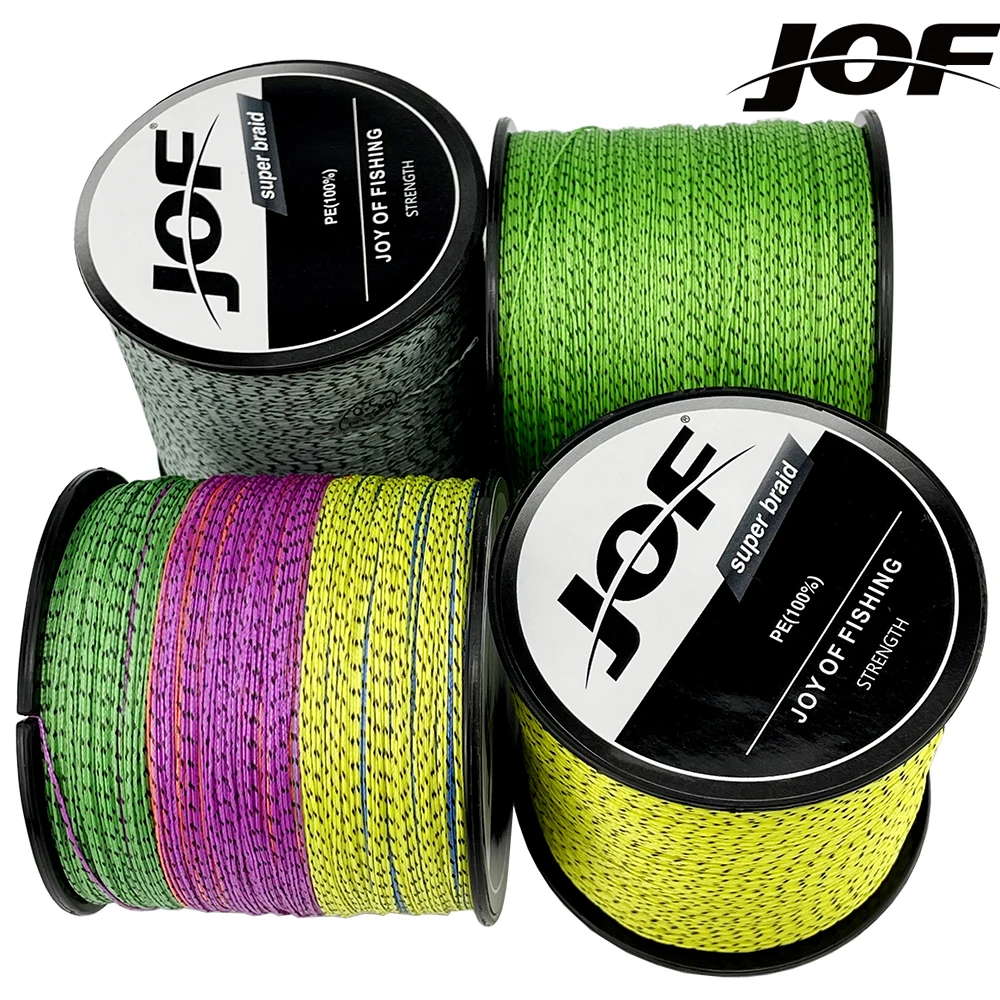 

JOF 300M 500M 8 Strands Weaves Speckled PE Braided Fishing Line Rope Multifilament 18 22 31 39 43 52 61 78 96LB