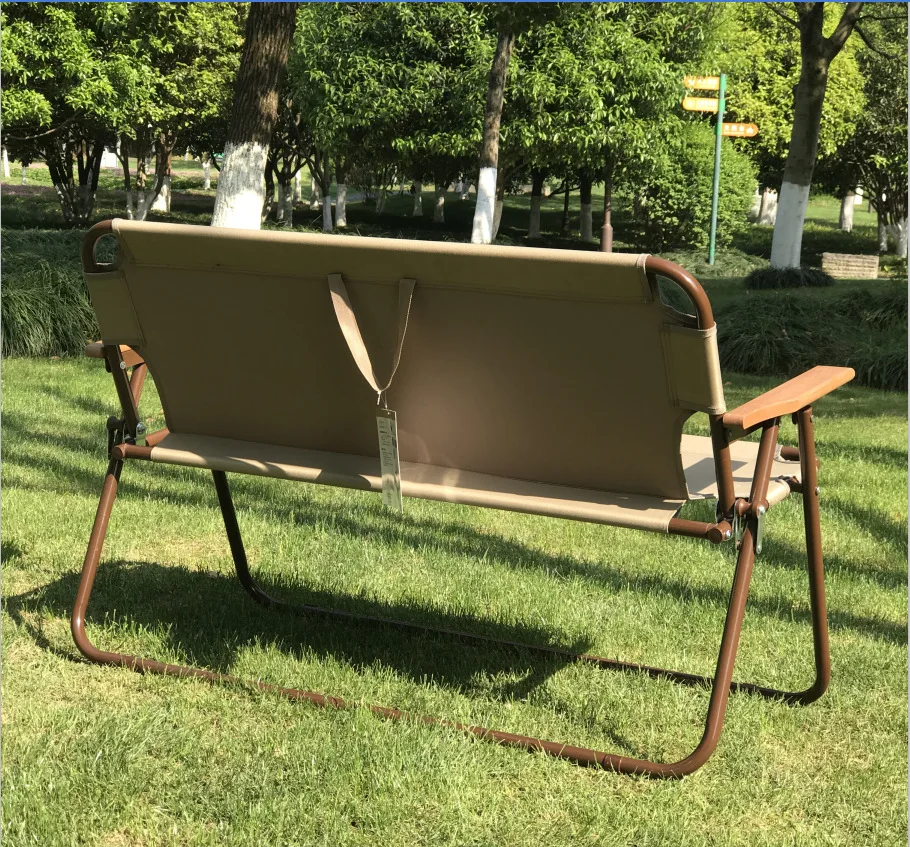 저렴한 JOYLOVE-스팟 공급 일본과 한국 더블 접이식 의자, 야외 캠핑 피크닉 비치 의자, 휴대용 레저 등받이 의자