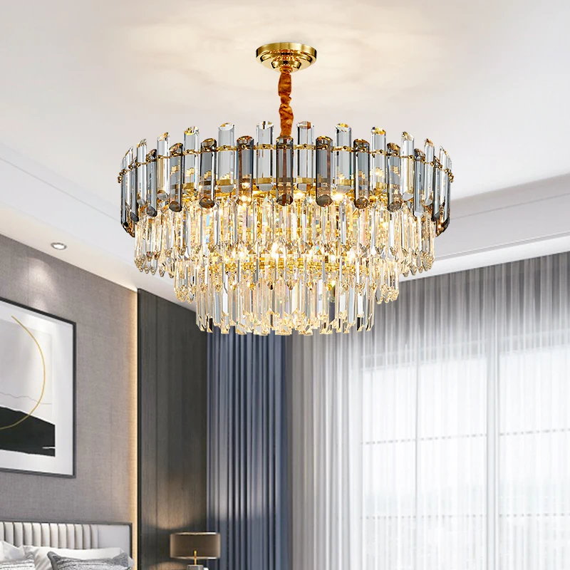 

Modern crystal chandelier for living room luxury gold bedroom led hanging light fixture dining room home decor cristal lamp