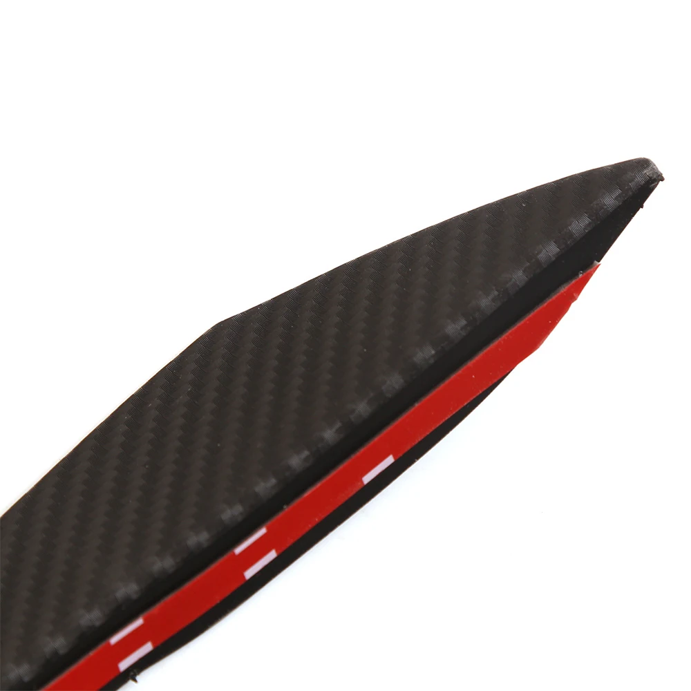 

6pcs/set Black Carbon Fiber Car Front Bumper Fins Spoiler Refit Splitter Trim Auto Body Accessories Kits