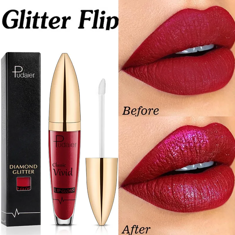 

DiamondÂ GlitterÂ Shimmer LipÂ Stick Gloss Matte Liquid Lipstick WaterproofÂ Long LastingÂ Diamond Pearl Colour Lip Gloss Makeup