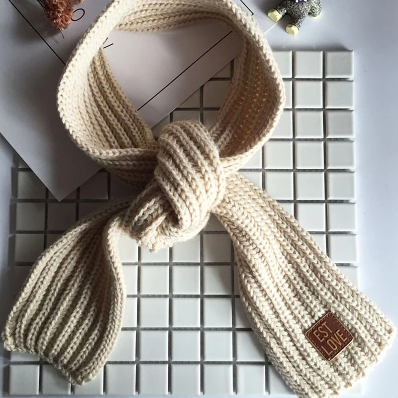 Зимний шарф для маленьких мальчиков и девочек детский теплый вязаный шаль