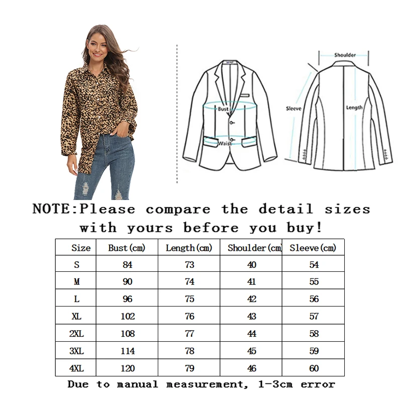 Vangull Spring New Leopard print Women shirt Soft Breathable Loose Large size Long sleeve Mid-length tops Fashion Special Simple | Женская