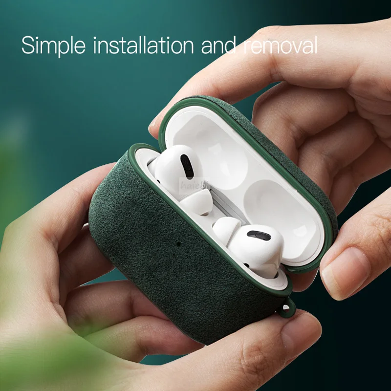 Итальянская Алькантара чехол для AirPods Pro Роскошный из искусственной кожи AirPod 2 &amp 1