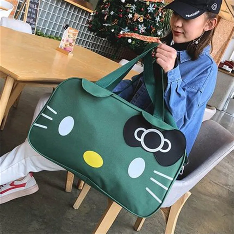 HELLO KITTY Женская модная сумка мессенджер из парусины изысканная Большая