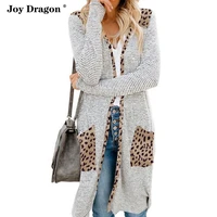winter coat women female long cardigan leopard shirts for style jacket harajuku 2021 autumn windbreaker clothing coats sweater