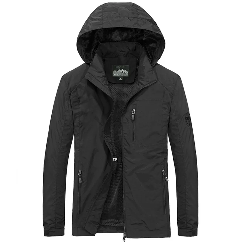 Мужская ветровка с капюшоном Размеры M ~ 6XL | одежда