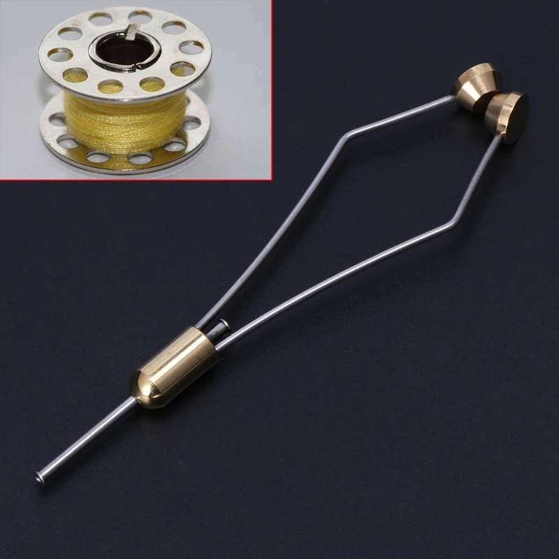 

Fishing Hook Tier Tying Tool Tippet Clip Knot Binding Line Knotter Device 11cm Bobbins Steel Material Fly Tying Tools