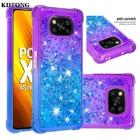 dynamic gradient liquid quicksand phone case for xiaomi mi poco x3 nfc redmi note 9s 8 pro k20 7a capa soft tpu shockproof coque