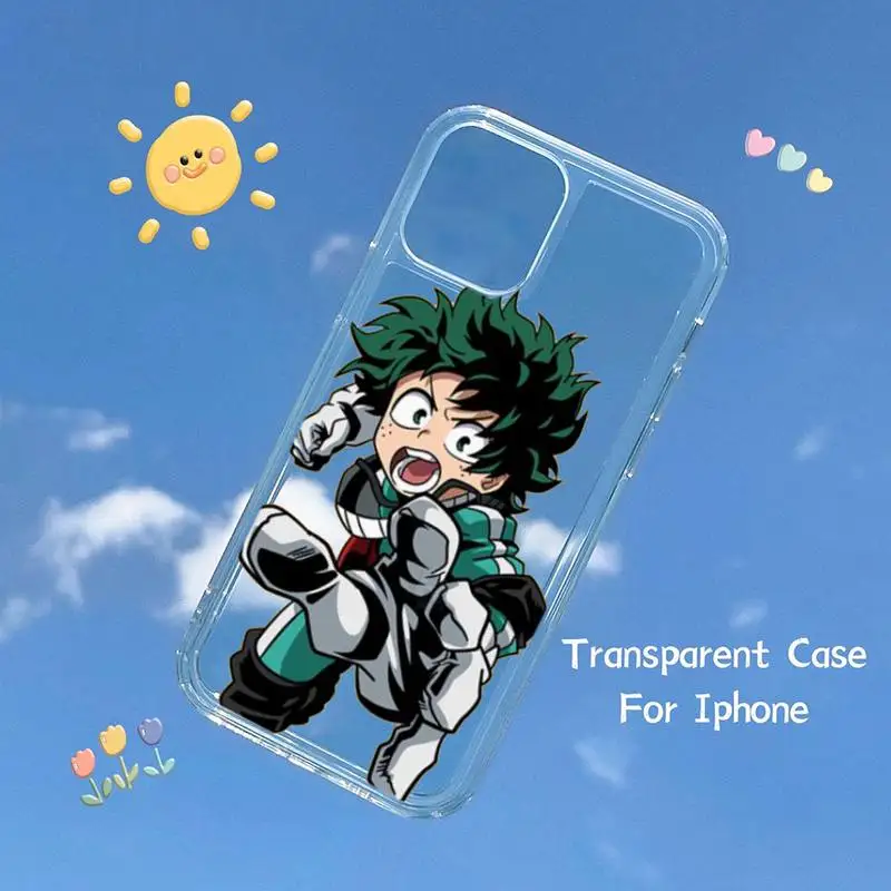 

Japan Anime My Hero Academia Phone Case Transparent Case For Iphone 6 6s 7 8 Plus XR X XS XSmax 11 12 Pro Mini Max