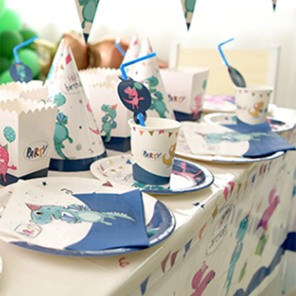 Динозавр тематический набор посуды дети день рождения поставки пластиковые Ножи