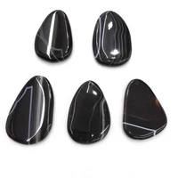 natural stone pendant irregular shaped smooth black agates charms for jewelry making diy bracelet necklace earring accessories