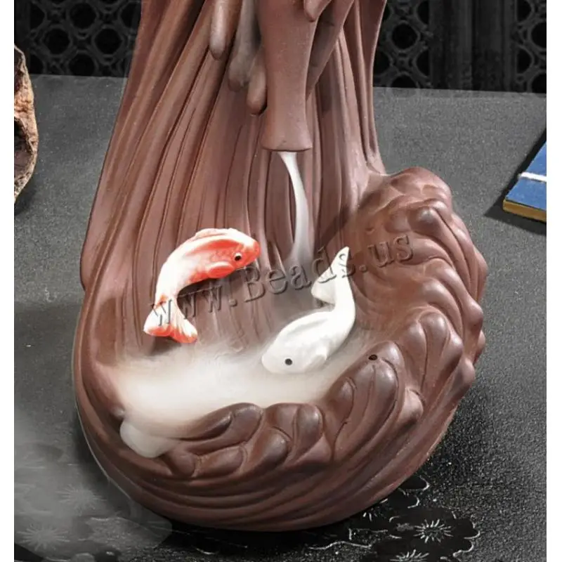 

Creative Reflux Incense Holder Ceramic Backflow Waterfall Smoke Incense Burner Home Decor Teahouse Use Stick Censer