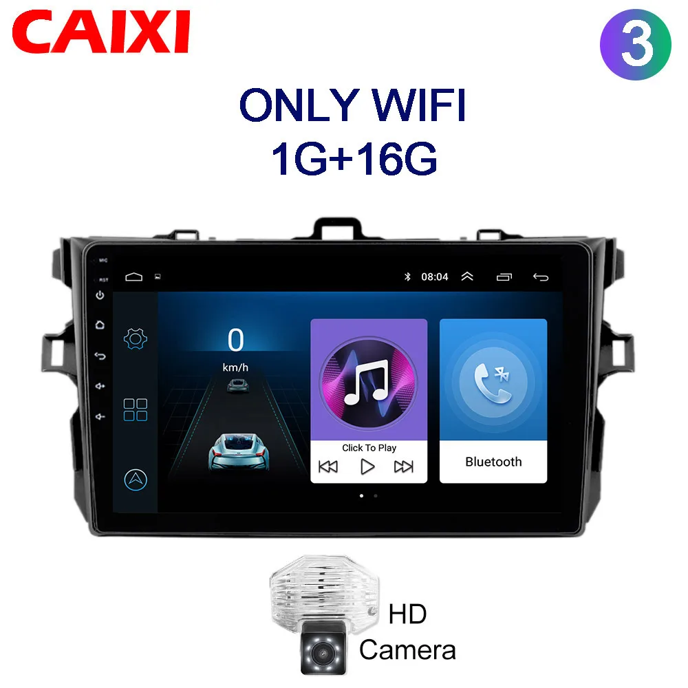 Cx-co16-CAM 9 дюймов 2din Android8.1 автомобиль радио мультимедиа плеер для Защитные чехлы для сидений, сшитые специально для Toyota Corolla E140/150 2008 2009 2010 2011 2012 2013 стерео навигации - Цвет: Cx-co16-CAM