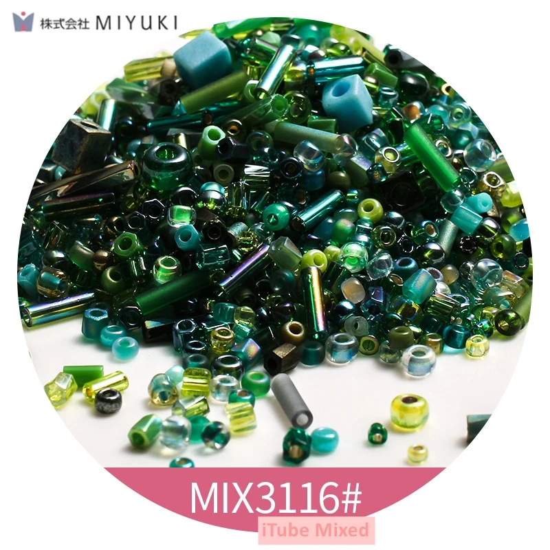 Wholesale 100g Mixed Miyuki Glass Beads Bugles Tubes 11 Colors Japan Glass Spacer Seed Beads for DIY Craft Clothing Accessories