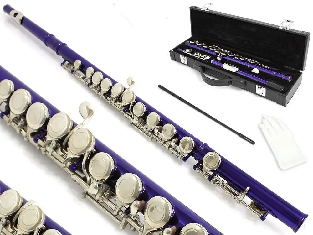 Западная концертная флейта из мельхиора покрытая серебром 16 отверстий C Ключ