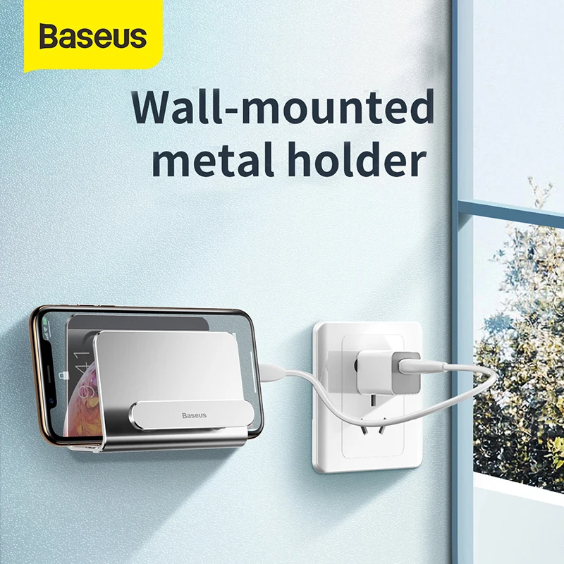 Настенный держатель Baseus Многофункциональный прочный металлический настенный