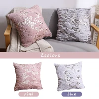 nordic style double sided sequins cushion plush pillows case living room sofa cushion cover sofa home decor pillow