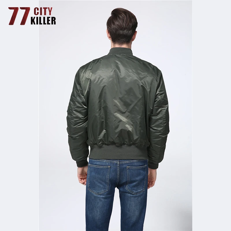 Куртка-бомбер мужская зимняя двусторонняя утепленная бейсбольная в стиле