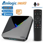 A95X F3 воздуха RGB светильник Android 9,0 ТВ коробка 8K 4K Youtube Amlogic S905X3 Wi-Fi 2 ГБ 4 ГБ оперативной памяти, 16 Гб встроенной памяти, 32 ГБ, 64 ГБ, Set Top TV BOX ТВ коробка