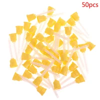 50pcs dental materials dentistry silicone rubber gun conveying mixing head disposable impression nozzles mixing tube