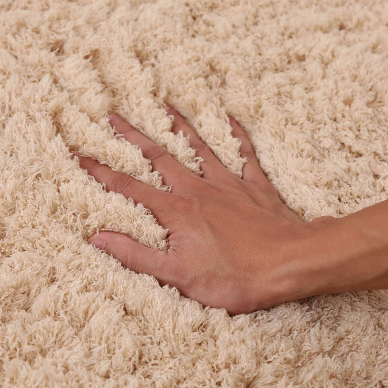 Модный домашний Овальный ковер однотонного цвета мягкие ковры для гостиной