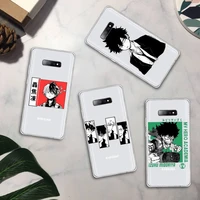 my hero academia anime phone case transparent for samsung galaxy a71 a21s s8 s9 s10 plus note 20 ultra