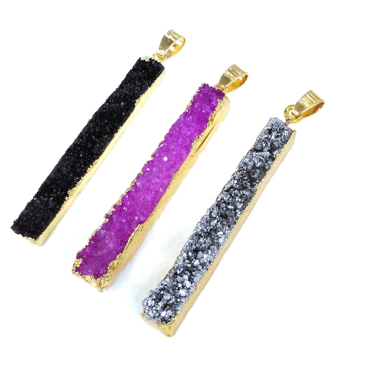 Ожерелье с кулоном из черного агата и длинной полоской лечебный натуральный