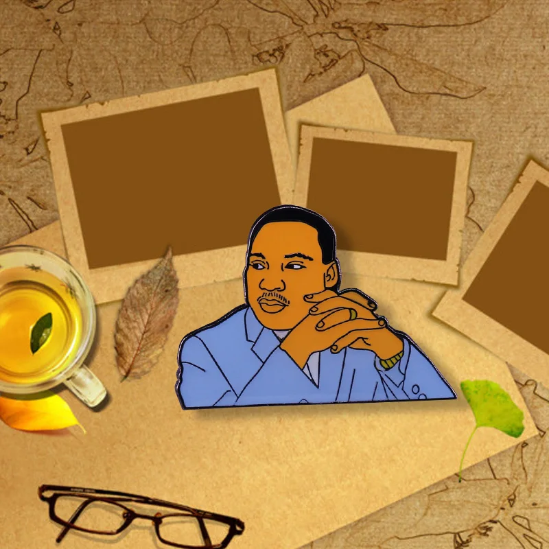 Эмалированная заколка MLK Jr. Day Black Power I'm a Dream в американской истории брошь с