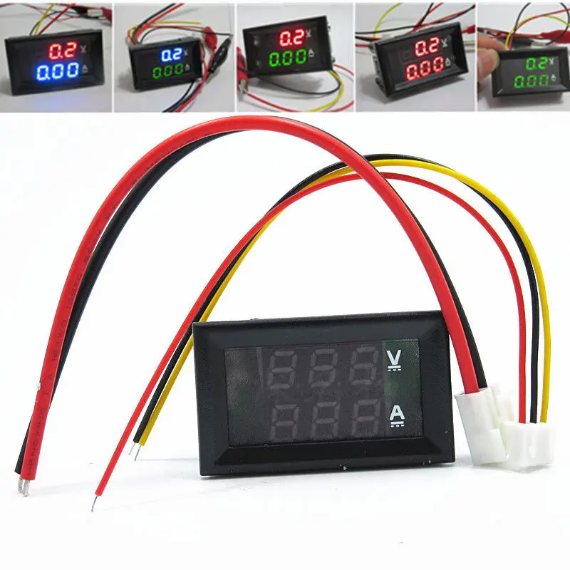DC 0-100V Digital Voltmeter Ammeter Dual LED Amp Shunt Parts Tools 10A 50A 100A | Инструменты
