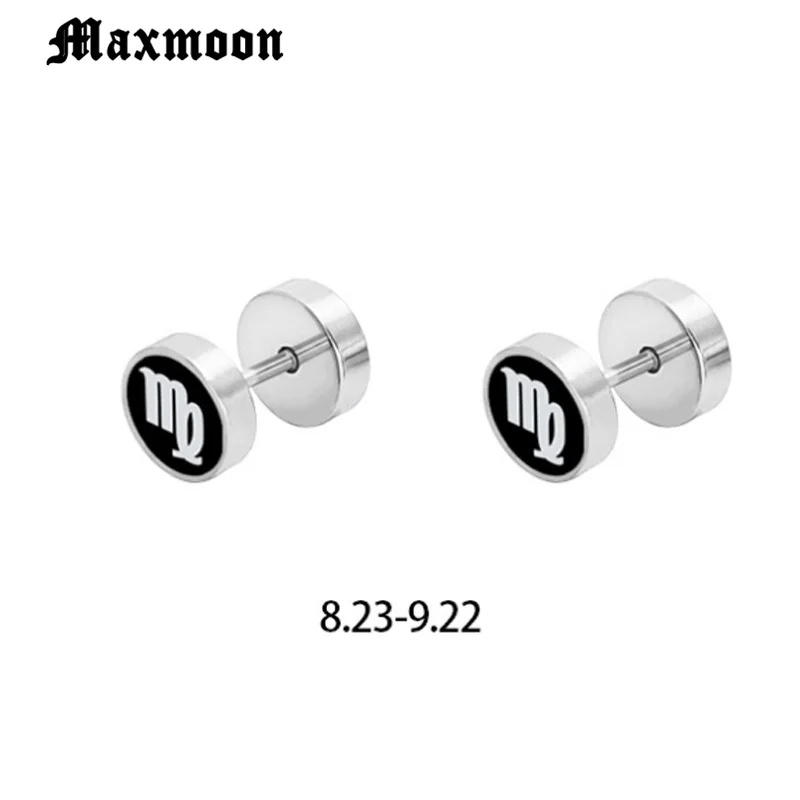 Maxmoon Новые Классические мужские панк-гвоздики из нержавеющей стали для мальчиков