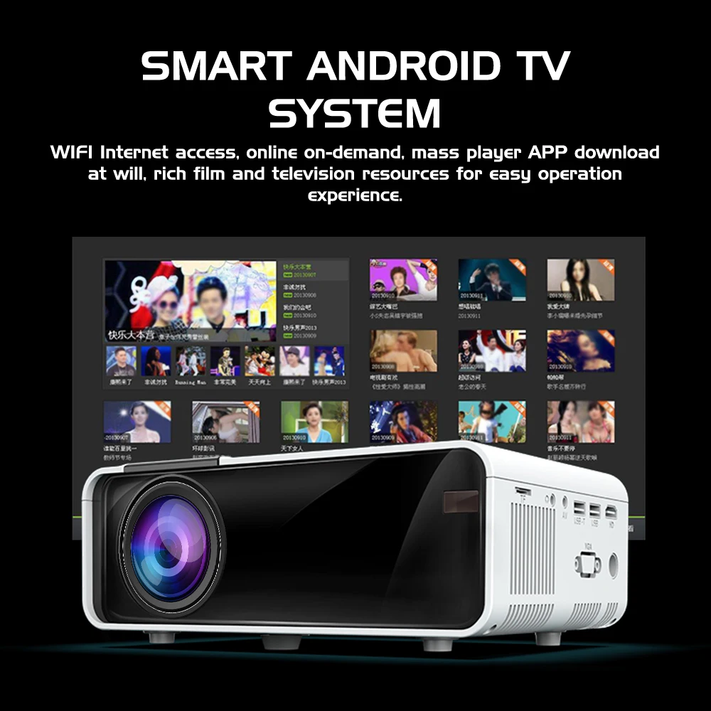 Проектор светодиодный BUIANUWOD W10 150 дюйма WIFI Android 6 Bluetooth поддержка Full HD 1080P AC3 |