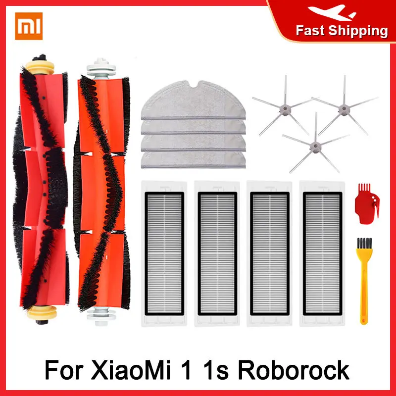 

HEPA фильтр, боковая основная щетка для XiaoMi 1 1 s Roborock S50 S51 S6 Pure S5Max, тканевая швабра, пылесосы, аксессуары высокого качества