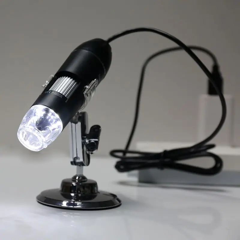 3 In 1 Digital USB Microscope 1600X Portable 2 Adapters Support OSX Windows PC Type-C Micro Phone Magnifier With 8 LED | Инструменты