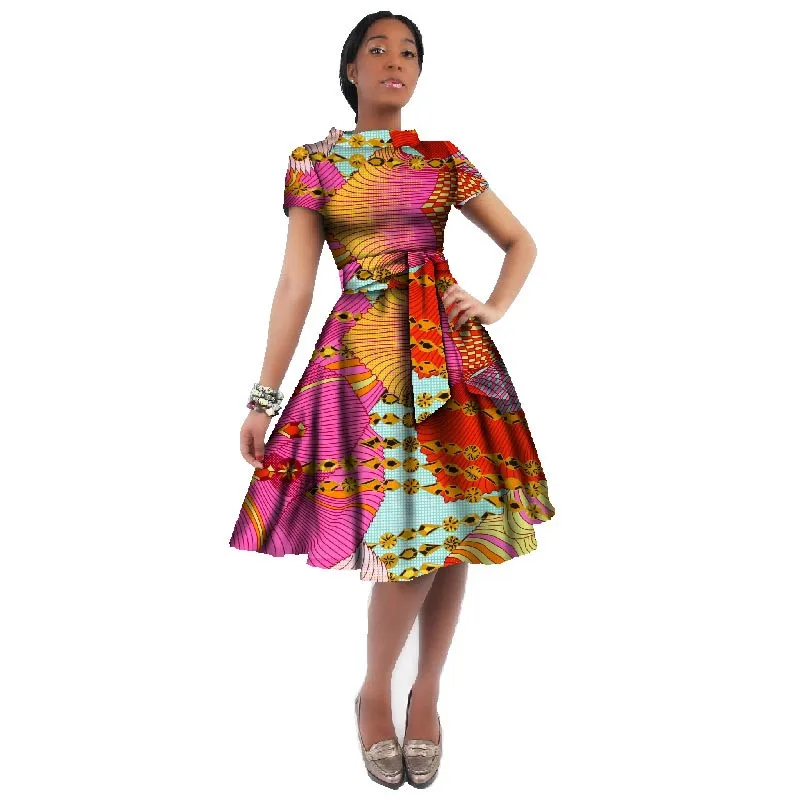 Африканские платья для женщин Восковые с принтом Дашики плюс размер африканская