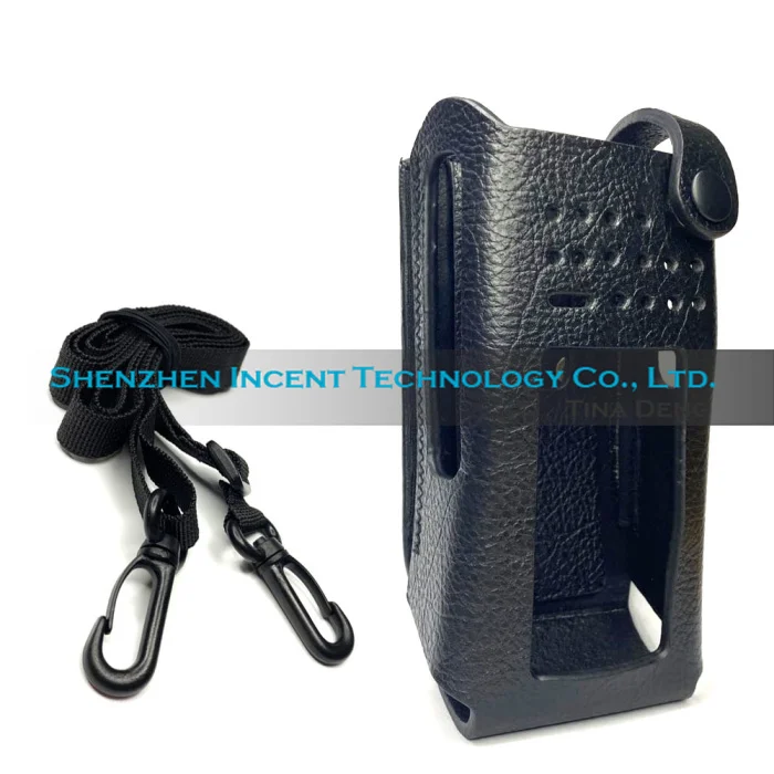 VOIONAIR Genuine Hard Leather Carrying Case For Two Way Radio GP338D GP338D+ XIRP8668 |
