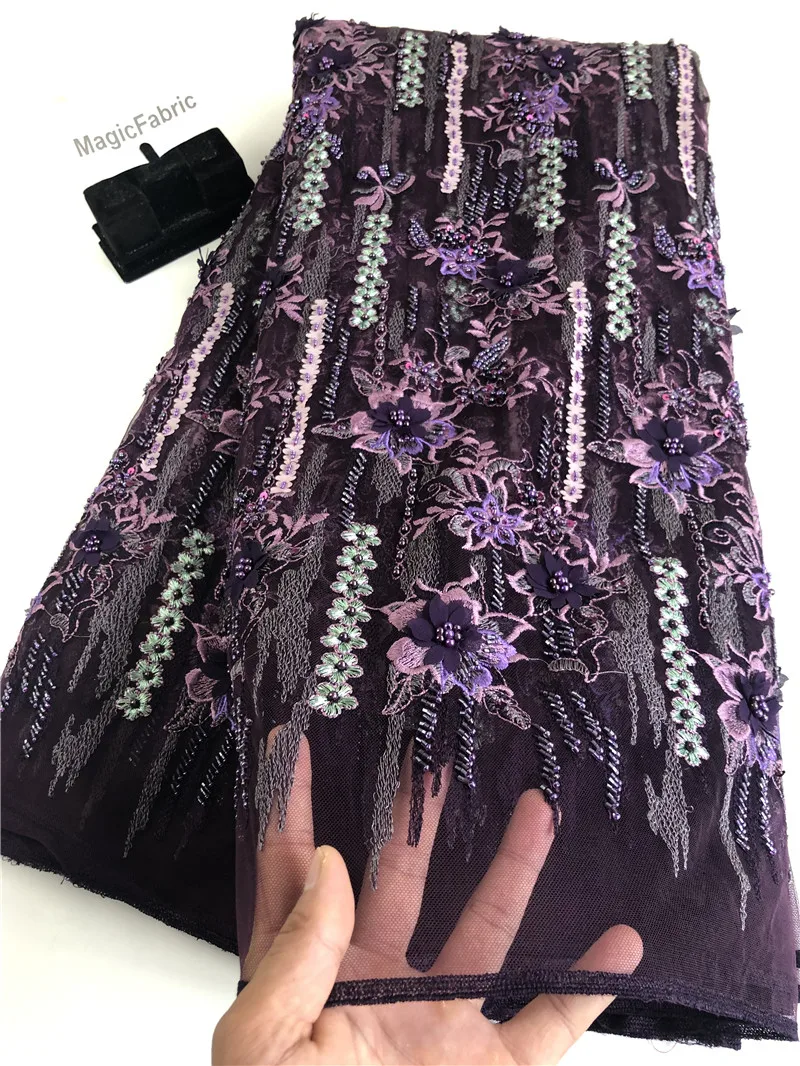 Нигерийская Тюлевая кружевная ткань Лидер продаж вышитая французская сетчатая в