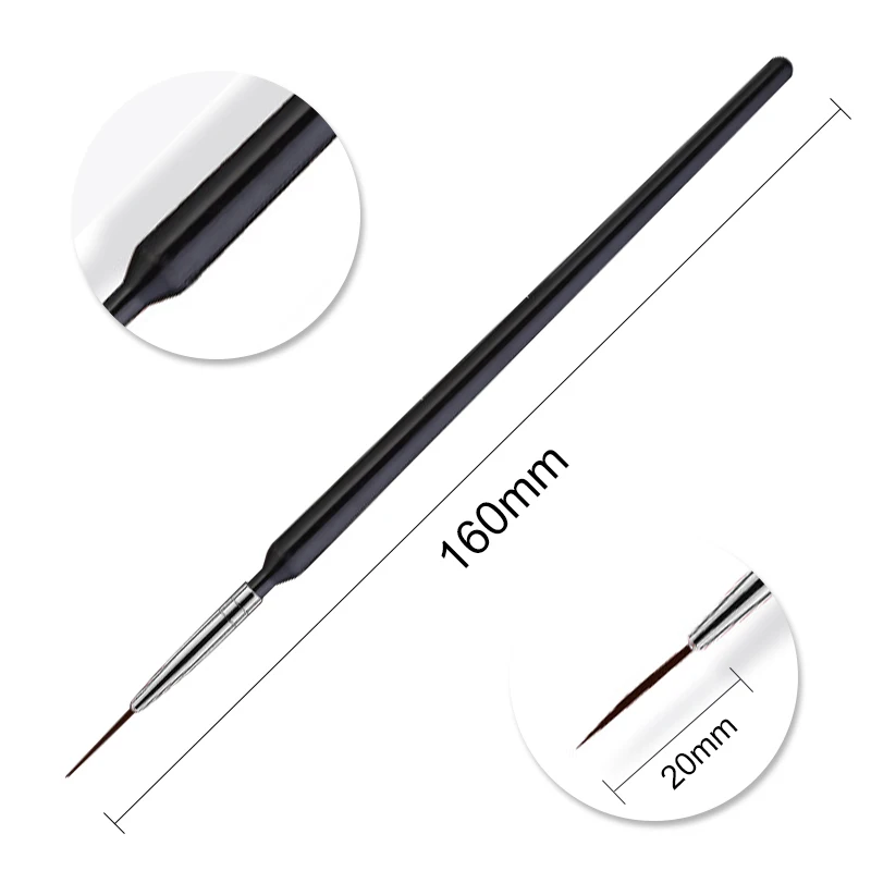 Brush Liner 7mm 5 BORN PRETTY, 1 шт., акриловая ручка для рисования водным мрамором, кисть для рисования серебристыми цветами, инструмент для маникюра и дизайна ногтей, ручка, инструмент для ногтей DIY - Цвет: Brush Liner 7mm 5