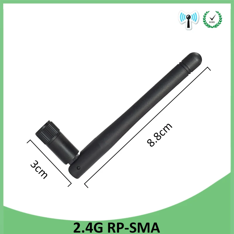 EOTH 20pcs 2.4g antenna 3dbi sma female wlan wifi 2.4ghz antene IPX ipex 1 SMA male pigtail Extension Cable iot module antena