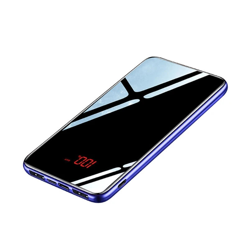 

Portable Charger Slimmest 10000mAh USB C Triple 2.4A High-Speed LED Display Power Bank External Battery Pack Tri-Outputs