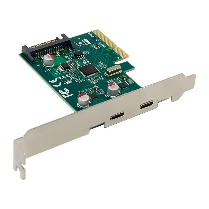 Адаптер PCIE X4 в USB 3 1 2 порта s ASM1142 с двумя портами | Компьютеры и офис